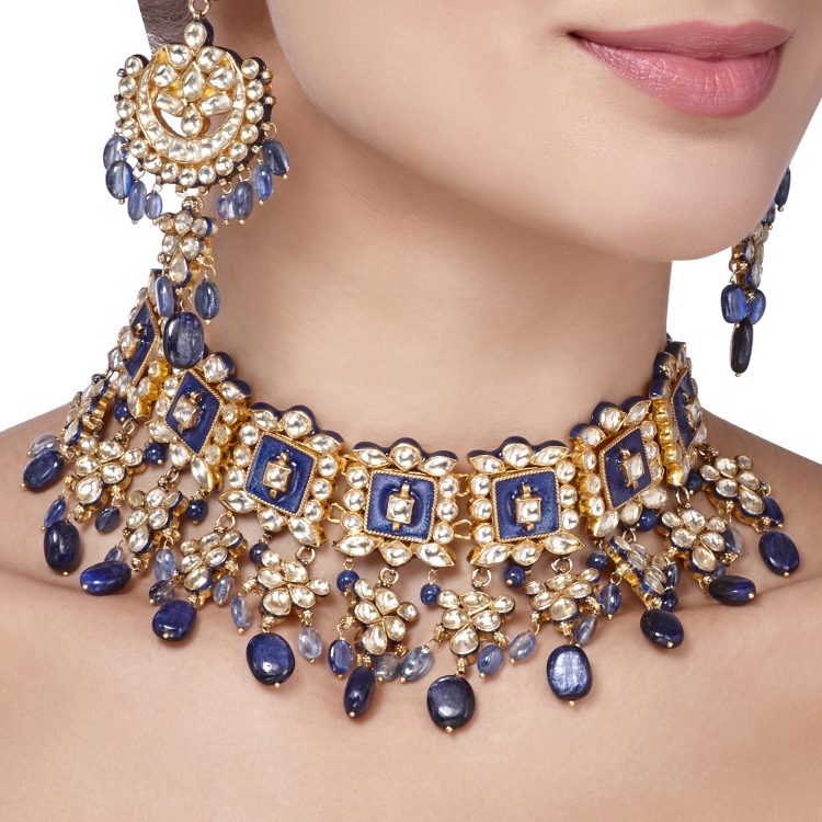 KUNDAN IOLITE ROUND SET