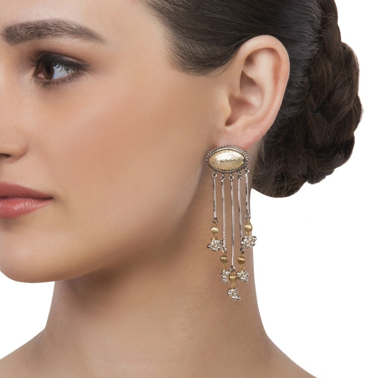 DELICATE MARQUISE TASSEL EARRING