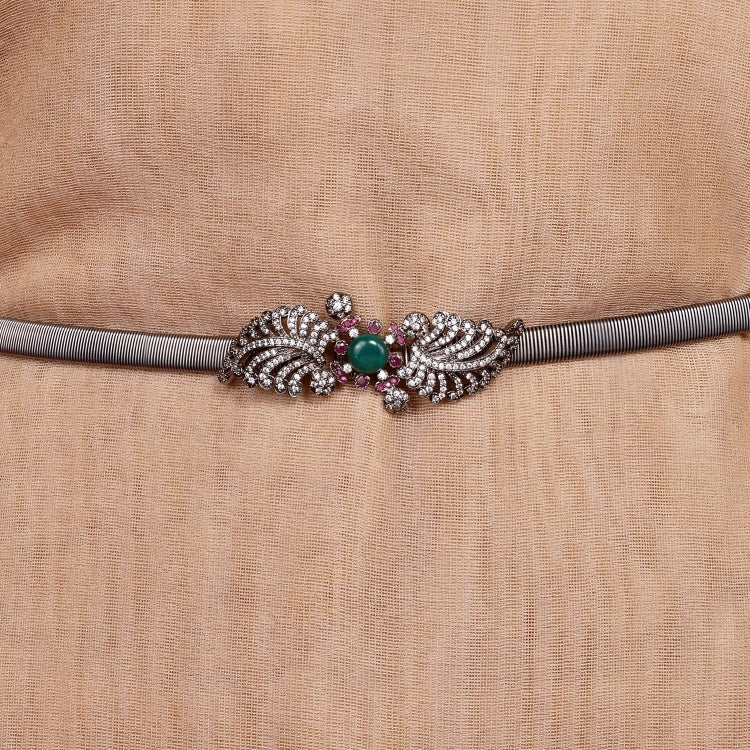 ZIRCON RUBY GREEN ONYX BELT