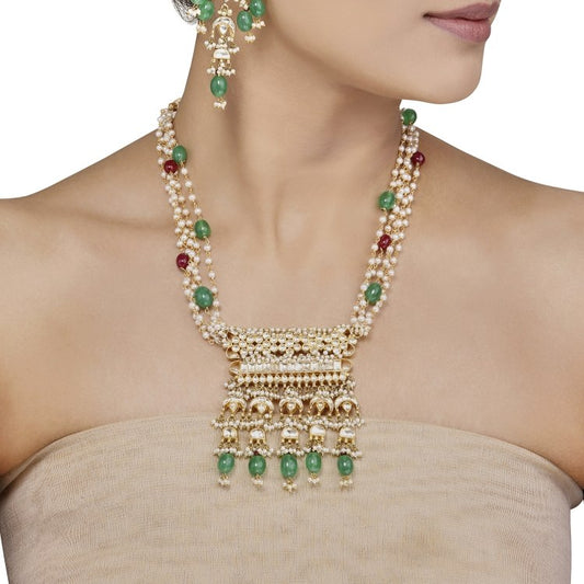 Kundan Ruby Green Set
