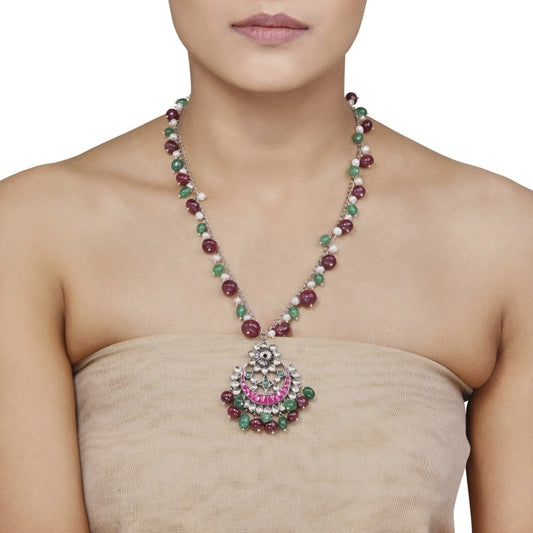 Kundan Ruby Green Pendant