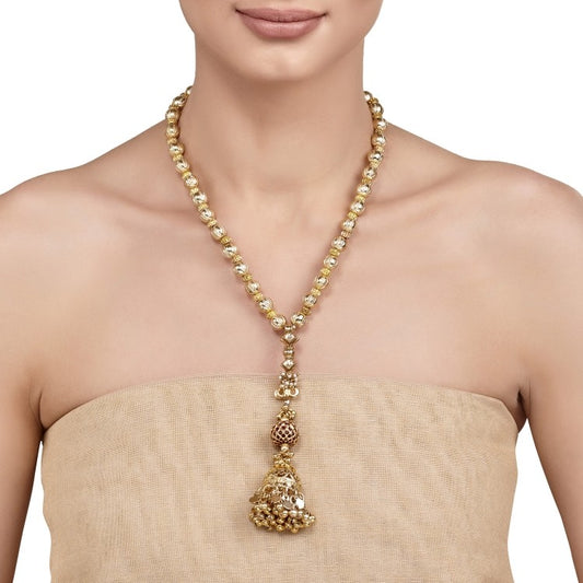 KUNDAN GOLDEN LONG NECKLACE