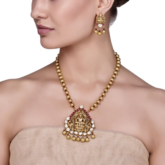 KUNDAN RUBY LAKSHMI SET