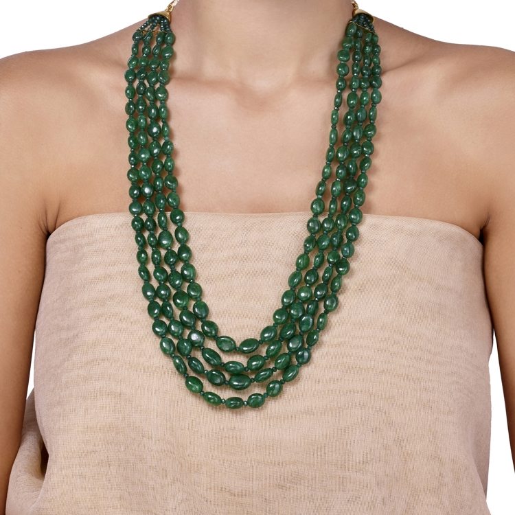 GREEN ONYX LONG NECKLACE