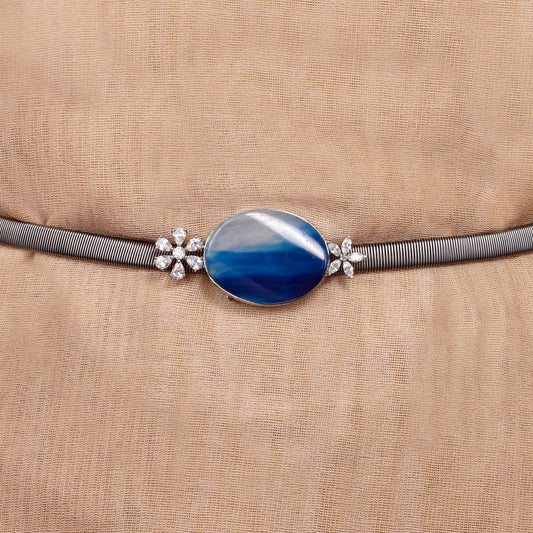 ZIRCON BLUE AGATE BELT