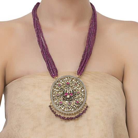 BIG KUNDAN RUBY PENDANT