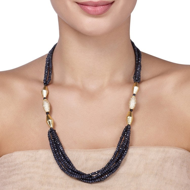 VICTORIAN BLUE LONG NECKLACE