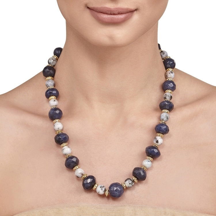 GOLDEN BLUE ONYX NECKLACE