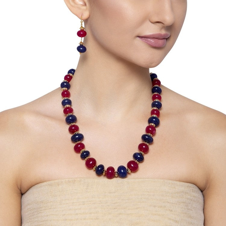 RUBY JADE BLUE ONYX SET