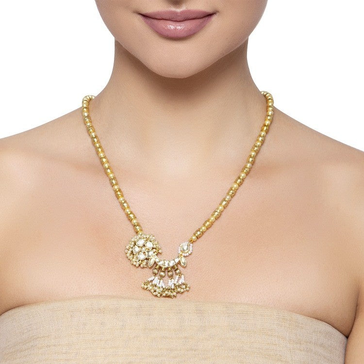 KUNDAN PEARLS CHAND PENDANT