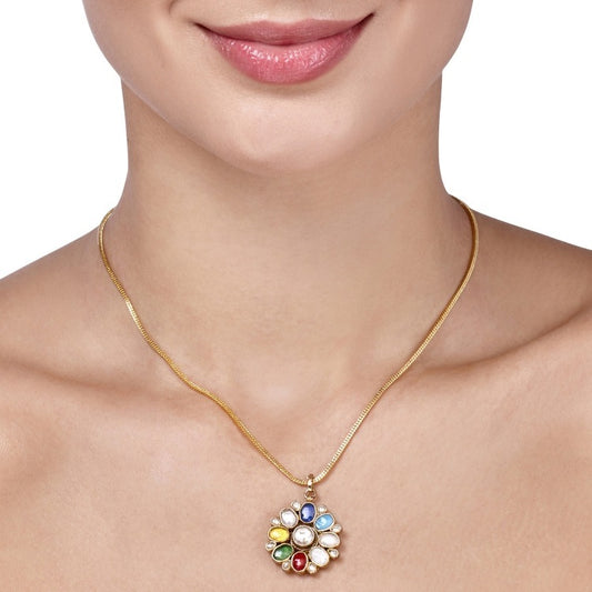 KUNDAN IOLITE ROUND NECKLACE