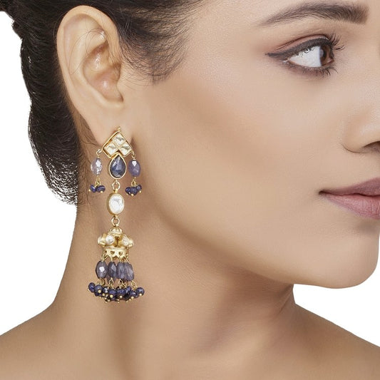 Kundan Amethyst Jhumki