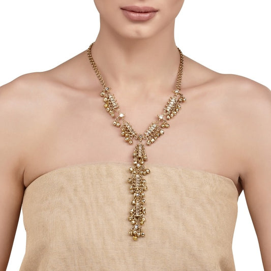 KUNDAN GOLDEN GHUNGROO NECKLACE
