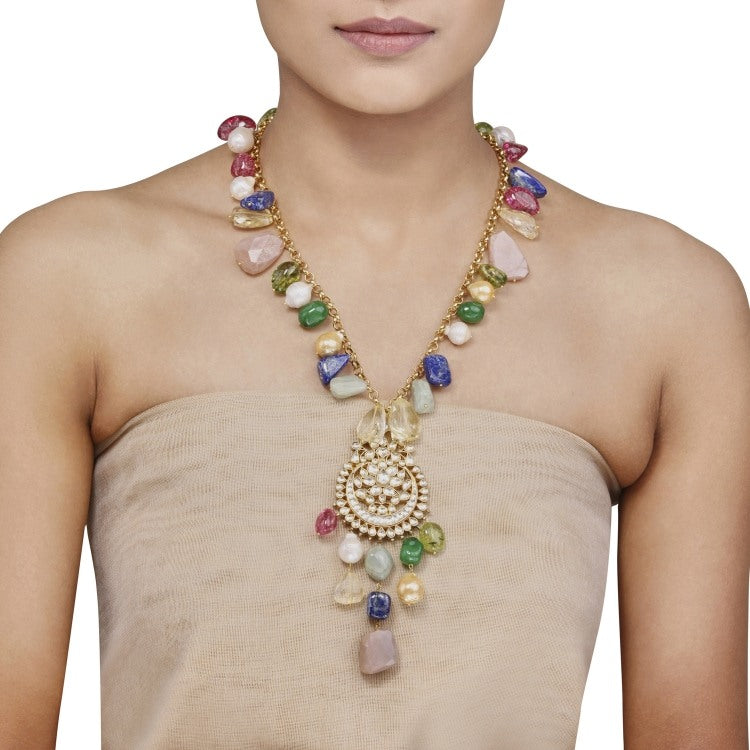 Kundan Multi Stones pendant