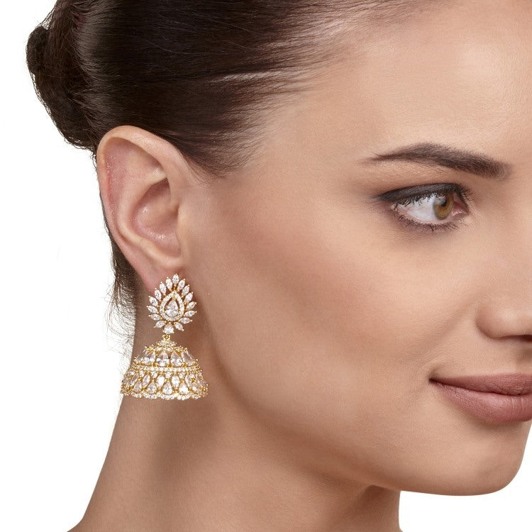ZIRCON JHUMKI EARRING