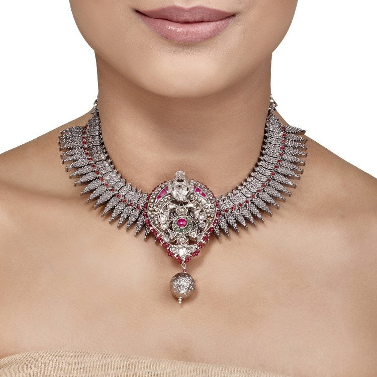 Tribal Ruby Kundan Necklace
