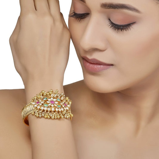 Kundan Cuff Bangle