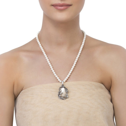 VICTORIAN PEARL OVAL PENDANT