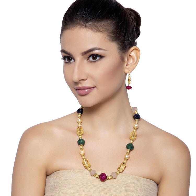 GOLDEN MULTI STONE SET