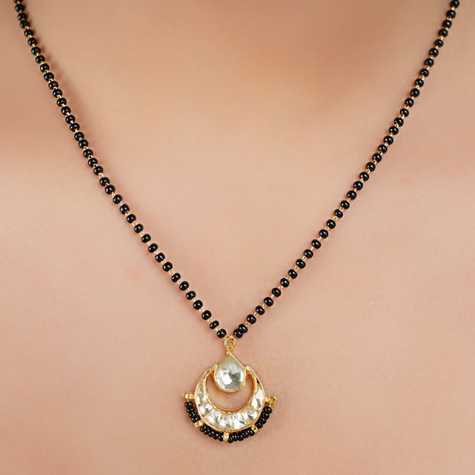 Gold Plated Kundan Chand Mangalsutra